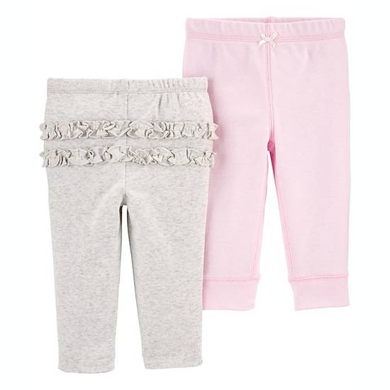 Order carter's® Preemie 2-Pack Pull-On Pants in Pink/Grey food online from Bed Bath & Beyond store, Lancaster on bringmethat.com