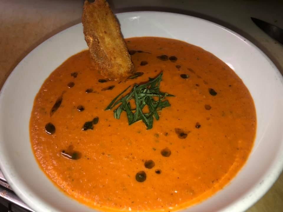 Order Cream of Tomato & Basil Soup - Soup food online from Brother Bruno Pizza store, Washingtonville on bringmethat.com