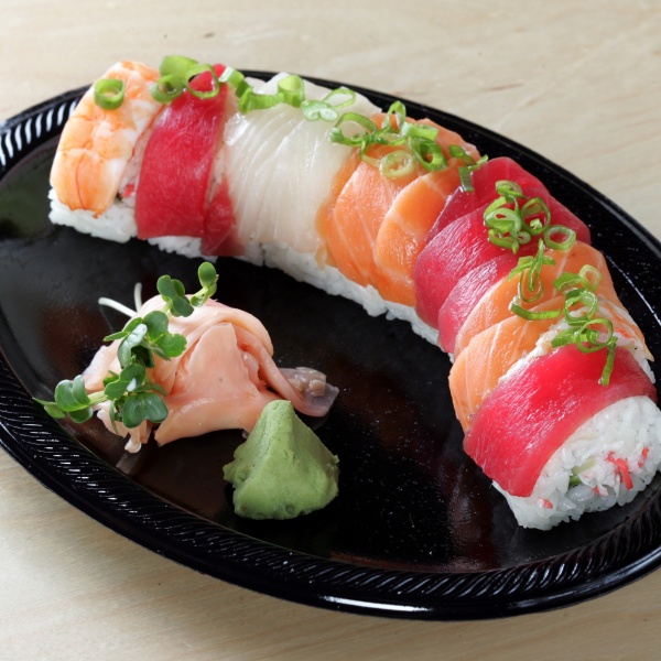 Order Rainbow Specialty Roll food online from Sansai Japanese Grill store, Santa Monica on bringmethat.com