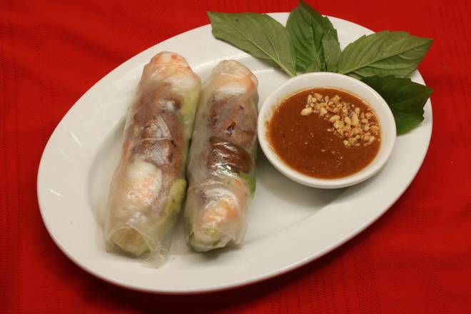 Order A6. Gỏi Cuốn Tôm Thịt - shrimp and pork spring rolls food online from Pho Khang store, Centennial on bringmethat.com