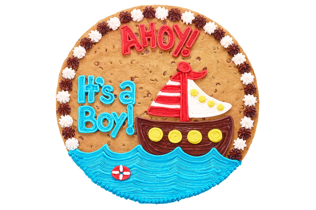 Order Ahoy It’s a Boy! O4037 food online from Great American Cookies store, Mobile on bringmethat.com