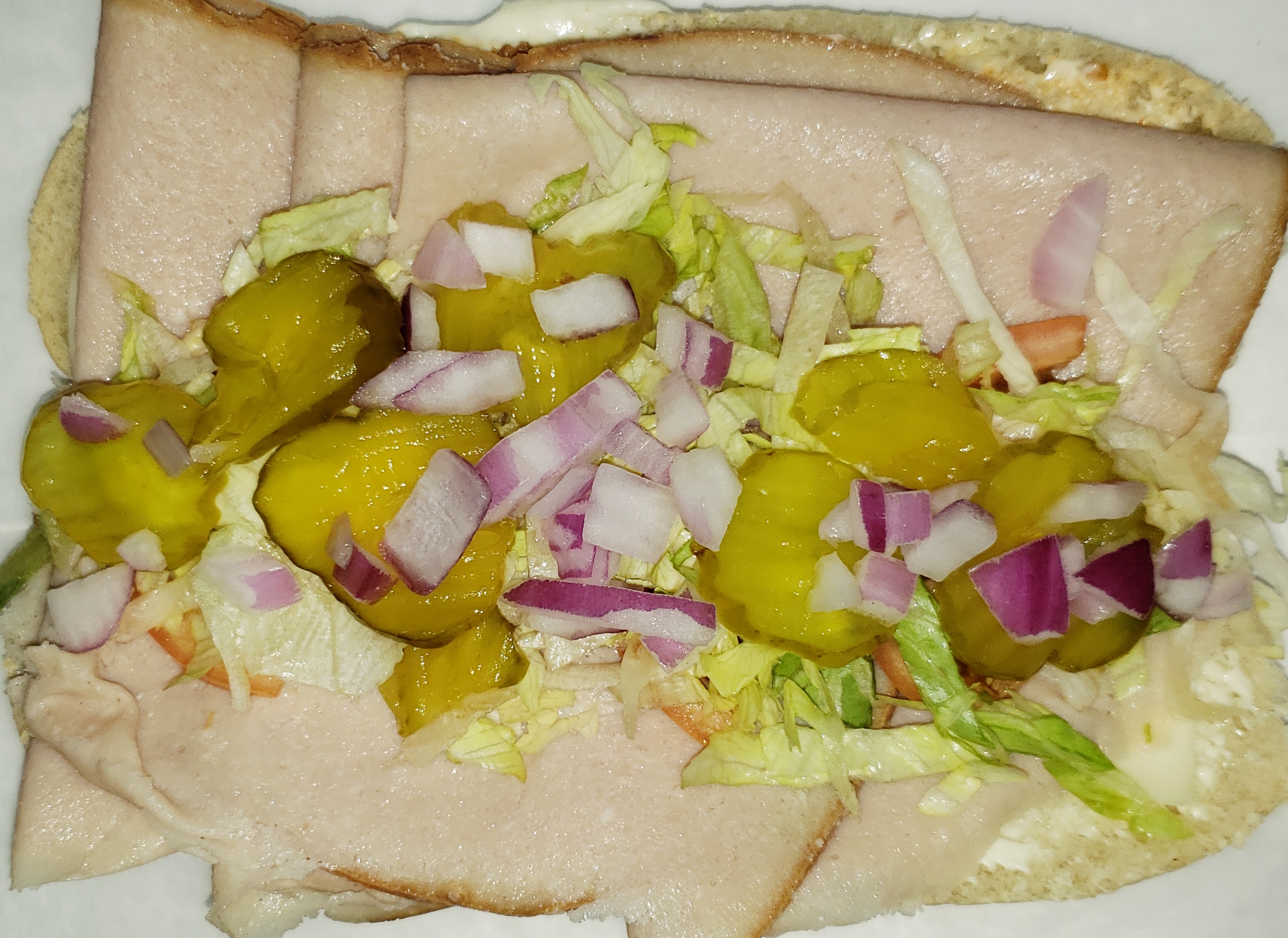 Order Turkey and Cheese Sub food online from Pizza Mart store, Baltimore on bringmethat.com
