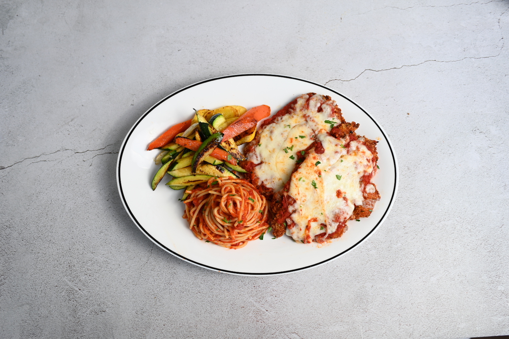 Order Chicken Parmigiana food online from Maria's Italian Kitchen store, Brentwood on bringmethat.com