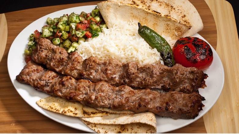Order #12A Persian Koubideh Beef food online from Massis Kabob store, Culver City on bringmethat.com
