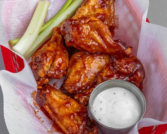Order Bone-In Wings (6 pc.) food online from Chubby's Cheesesteaks store, Milwaukee on bringmethat.com