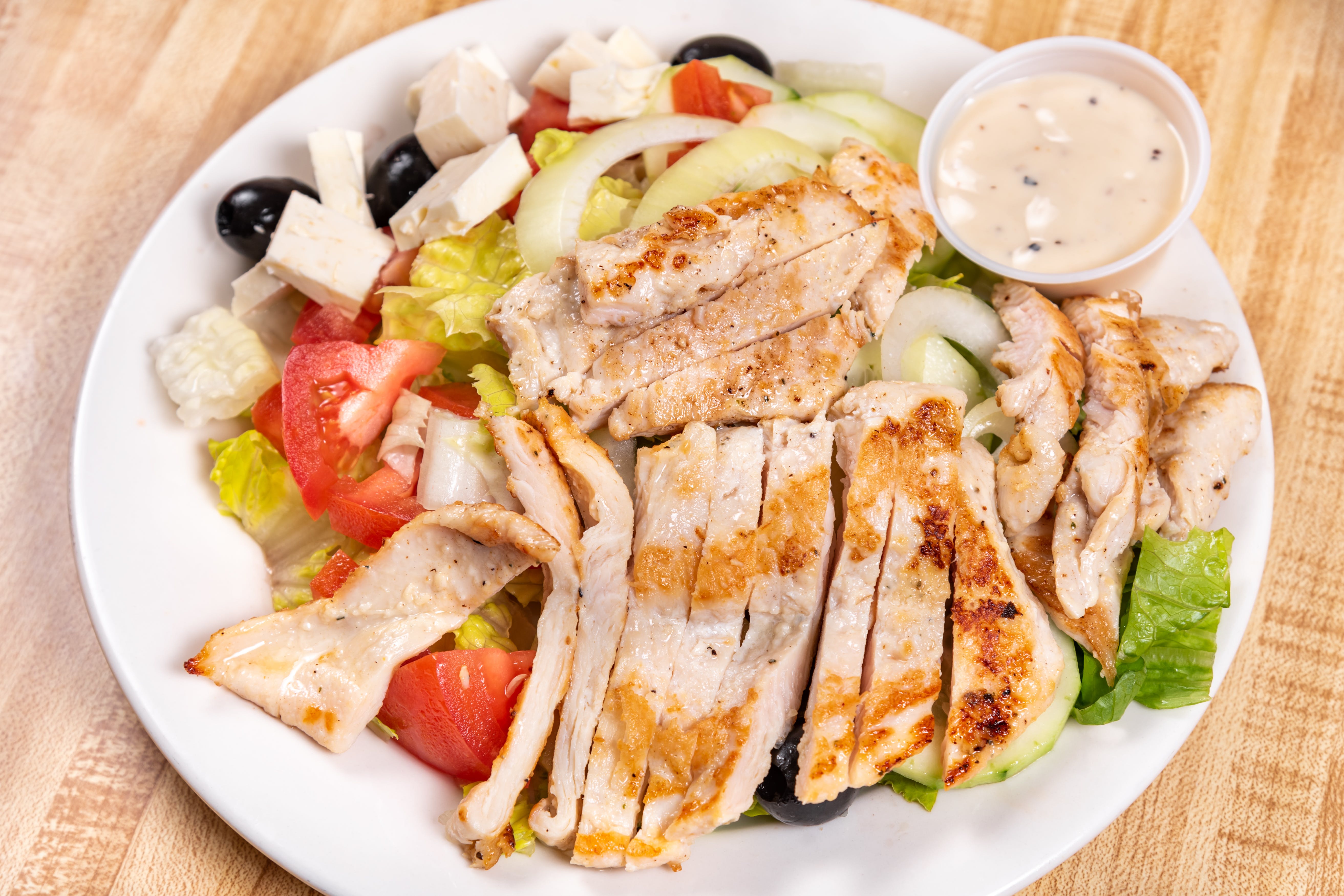 Order Grilled Chicken Salad - Small food online from Steinway pizza store, Astoria on bringmethat.com