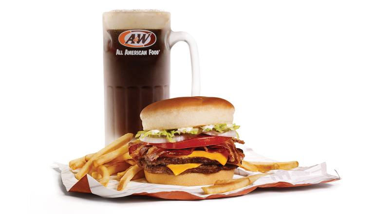 Order Bacon Double Cheeseburger (Combo) food online from A&W Restaurant store, Mankato on bringmethat.com