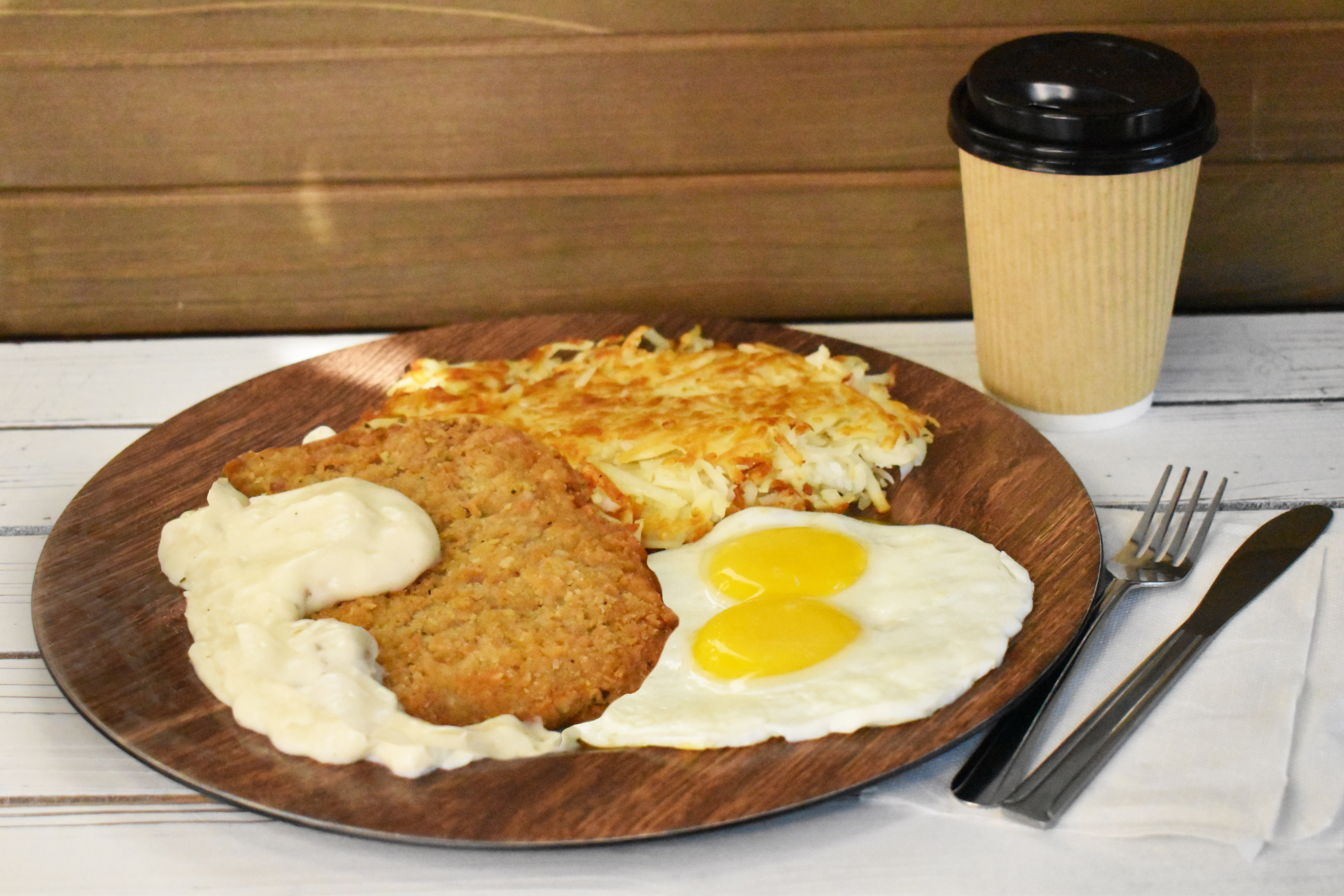 Order Country Fried Steak and Eggs food online from Archibald store, Chino Hills on bringmethat.com