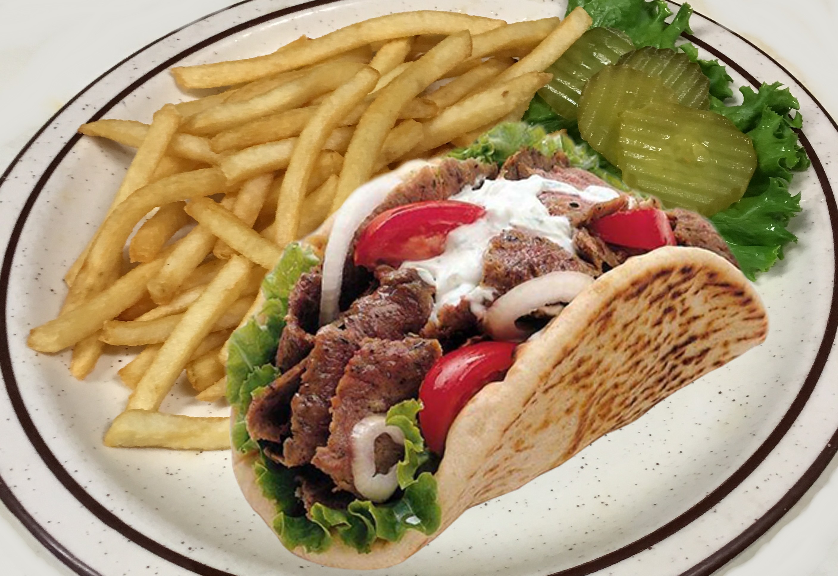 Order Beef Gyro food online from Neal Coffee Shop store, San Mateo on bringmethat.com