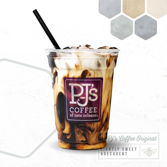 Order Honey Oat Milk Iced Latte food online from PJ Coffee store, Northlake on bringmethat.com