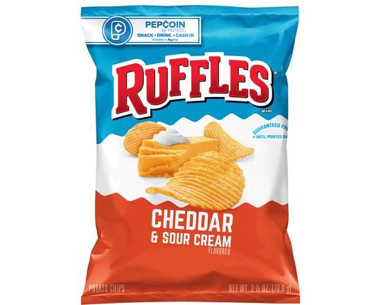 Order Ruffles Sour Cream and Cheddar 2.62oz food online from Chevron Extramile store, Vancouver on bringmethat.com