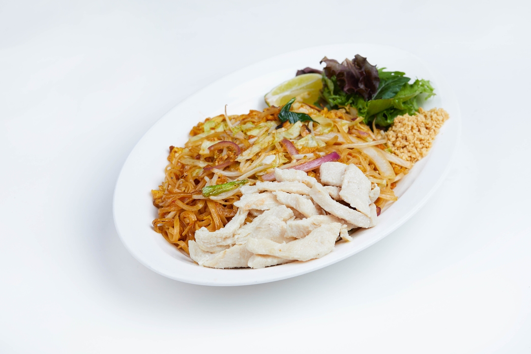 Order Pad Thai Chicken (Thai Noodles) food online from MoCA Asian Bistro - Queens store, Forest Hills on bringmethat.com