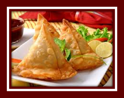 Order Potato-Pea Samosa (3) food online from Cosmo Indian Cafe store, Lawrence on bringmethat.com