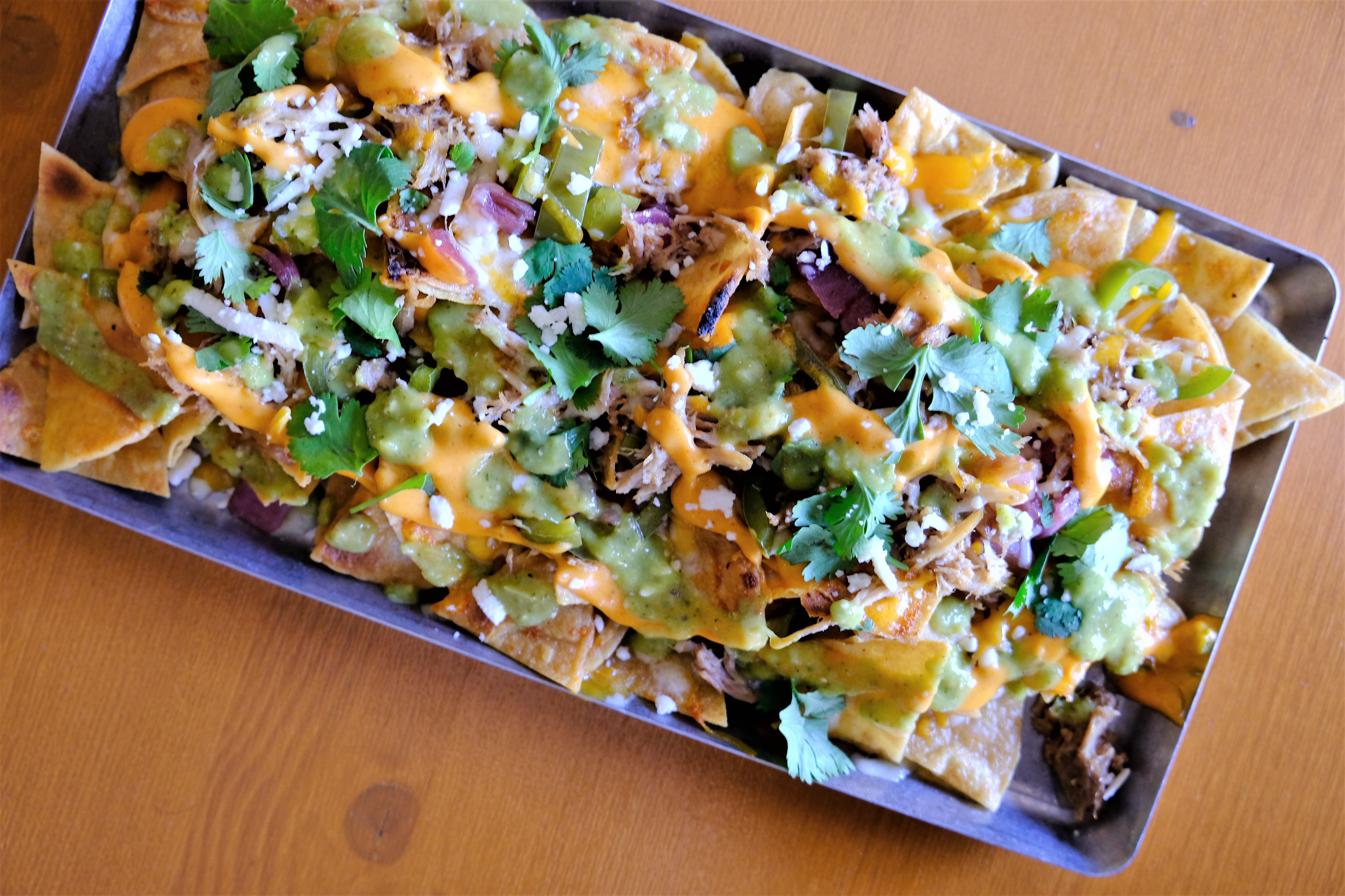 Order Carnitas Nachos food online from The Old Plank store, Chicago on bringmethat.com
