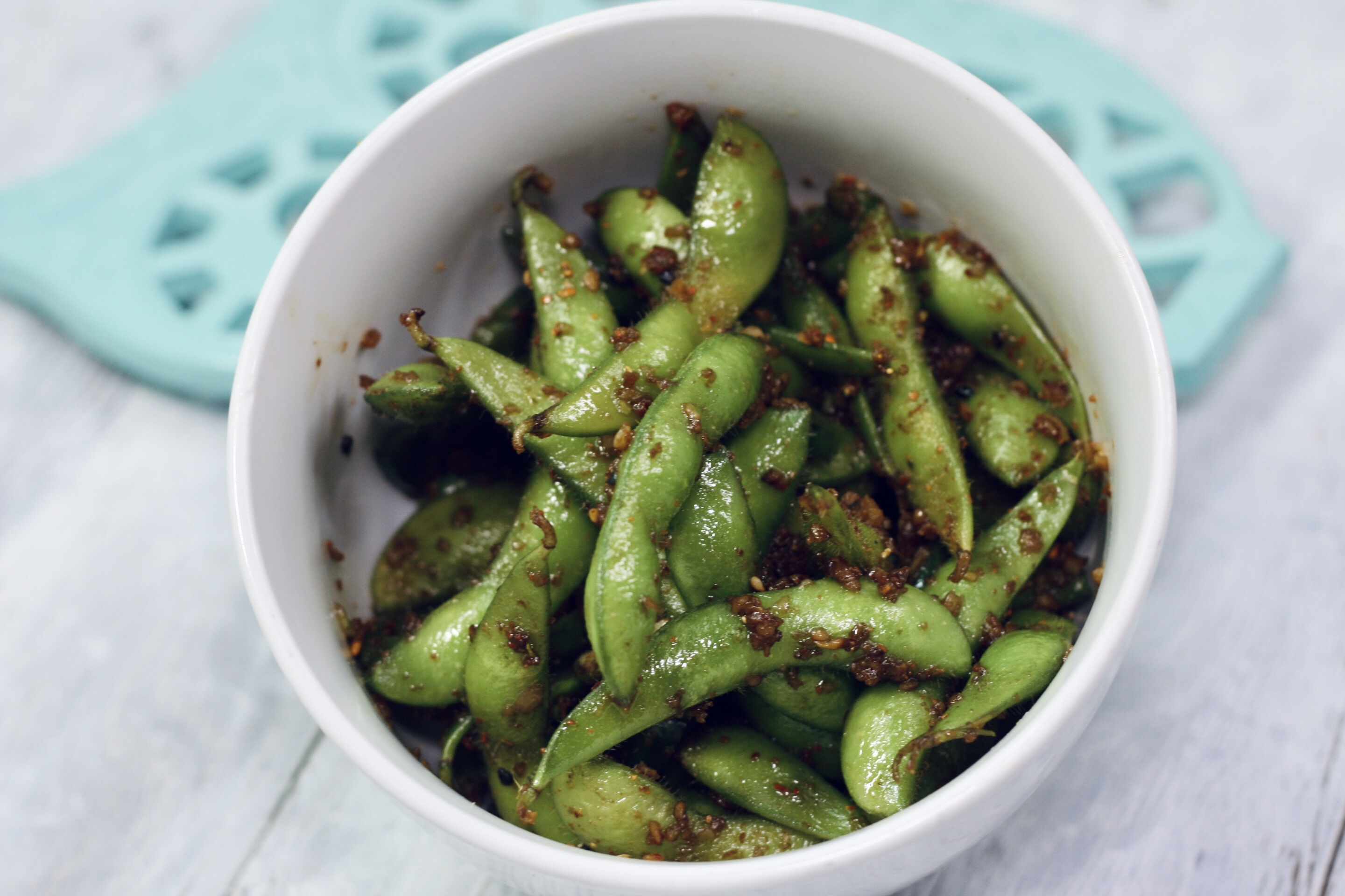 Order Spicy Garlic Edamame food online from Sushi N Grill store, Bakersfield on bringmethat.com