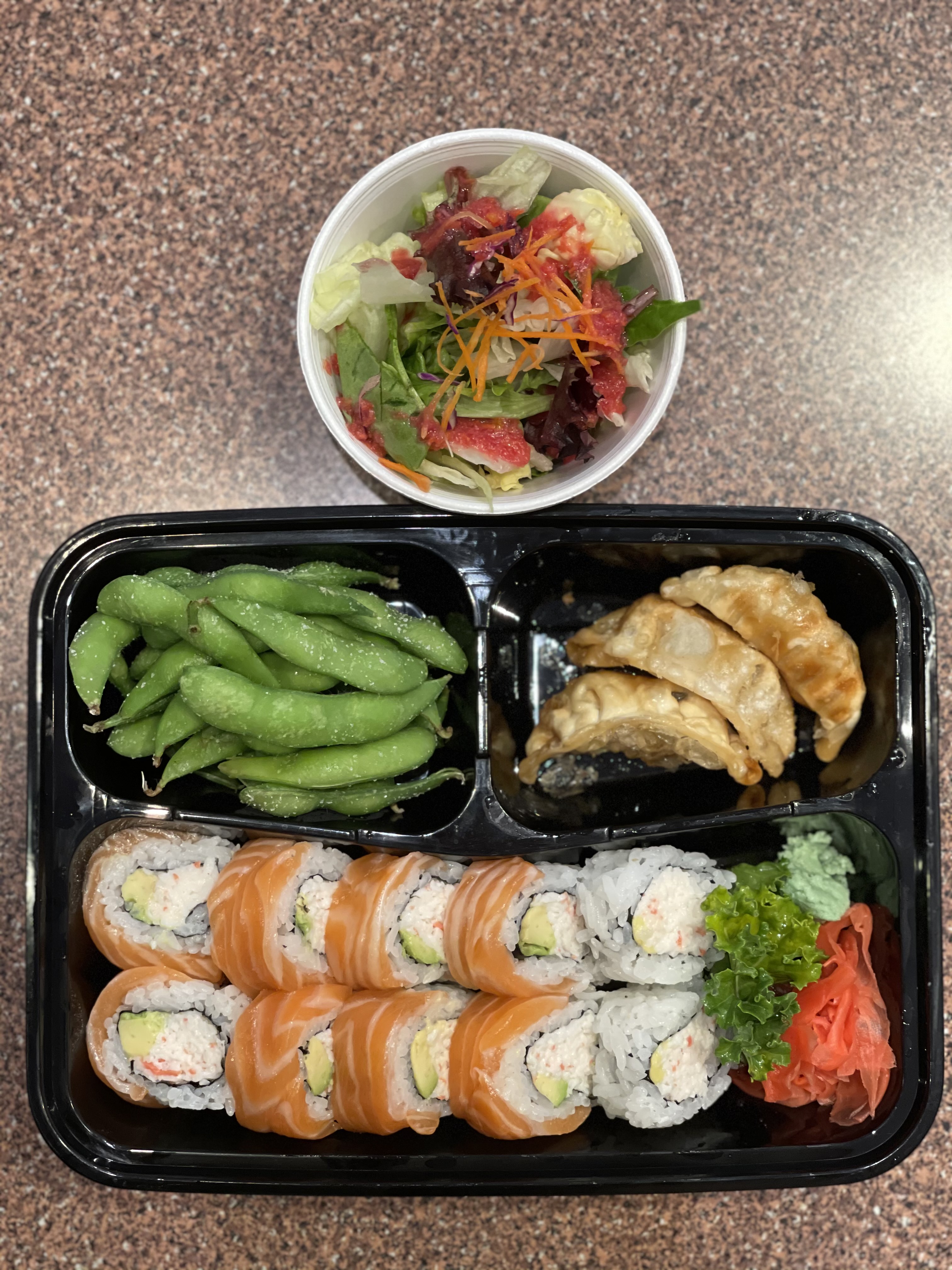 Order Amber Roll Bento food online from Sushi Gallery store, Cerritos on bringmethat.com