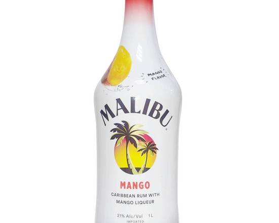 Order Malibu, Mango Caribbean Rum · 1 L  food online from House Of Wine store, New Rochelle on bringmethat.com