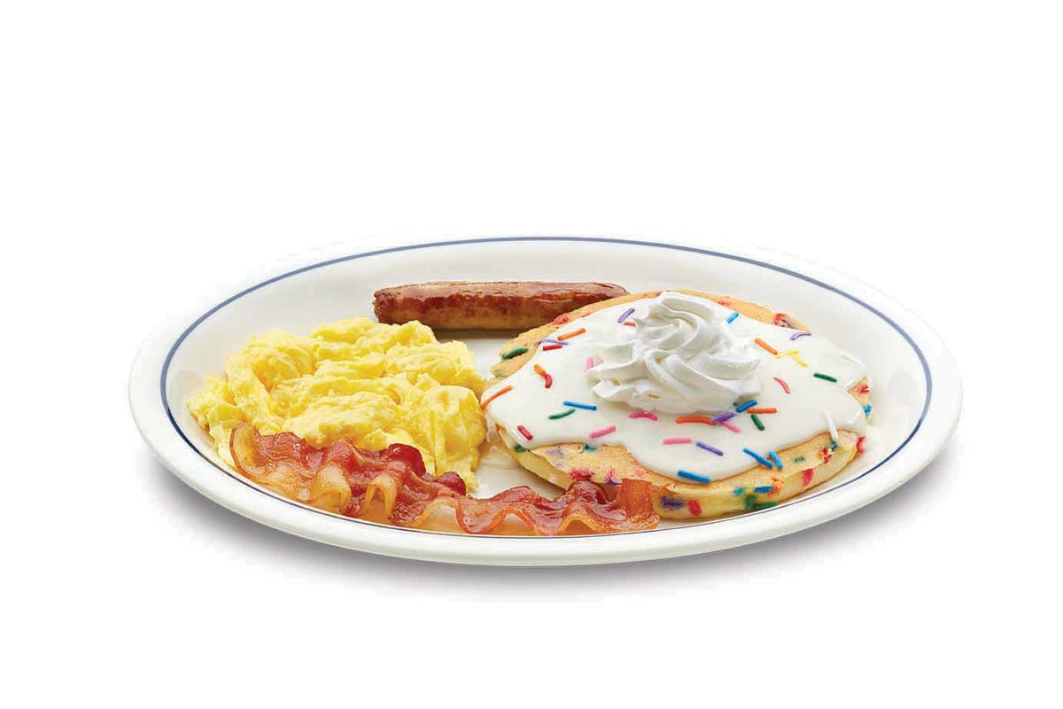Order Jr. Cupcake Pancake Combo food online from Ihop store, Daly City on bringmethat.com
