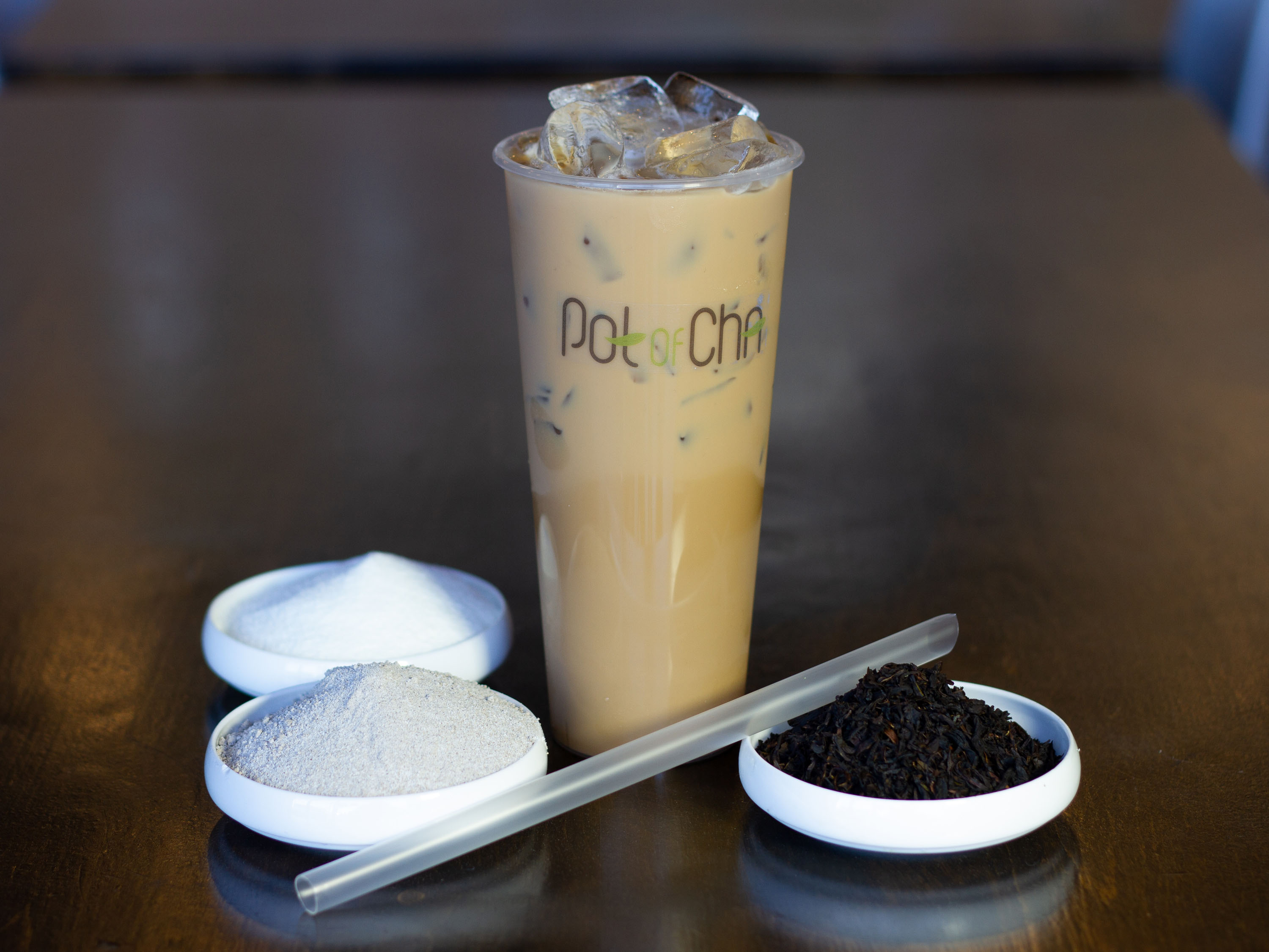 Order Okinawa Black Milk Tea food online from Pot Of Cha store, Los Angeles on bringmethat.com