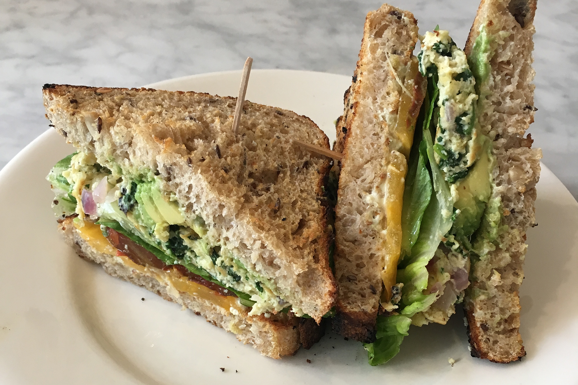 Order Frittata Sandwich / Wrap food online from Nourish Cafe store, San Francisco on bringmethat.com