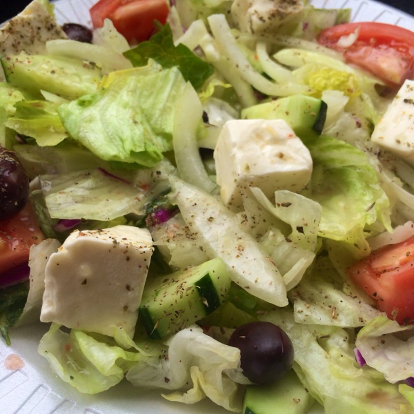 Order Greek Salad food online from Art's Drive-In store, Chicago on bringmethat.com