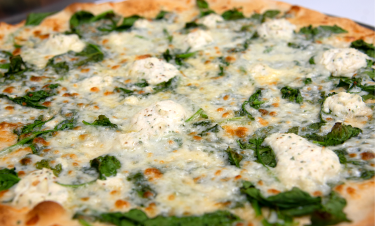 Order Spinach Ricotta Pizza Pie food online from Mike's Pizzeria store, Los Angeles on bringmethat.com