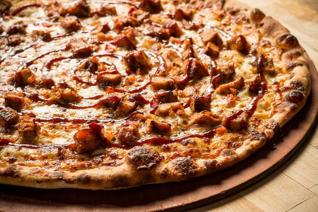 Order BBQ Chicken Pizza food online from Chickie & Pete's Cafe store, Philadelphia on bringmethat.com