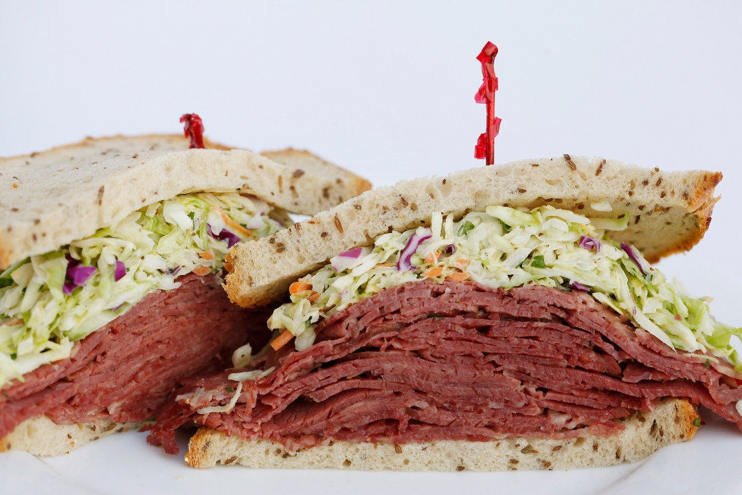 Order Corned Beef Sky High food online from Factors Famous Deli store, Los Angeles on bringmethat.com