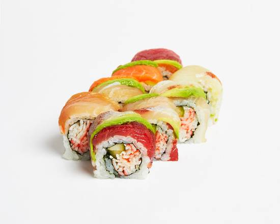 Order Rainbow Roll food online from Sushi Sensei store, Durham on bringmethat.com