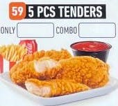 Order #59 5 PCS Tenders Combo food online from Jersey Kabob Platter & Pizza store, Monroe Township on bringmethat.com