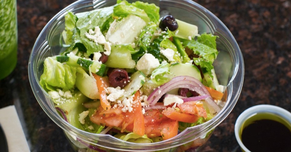 Order Greek Salad food online from E Fresh store, New Hyde Park on bringmethat.com