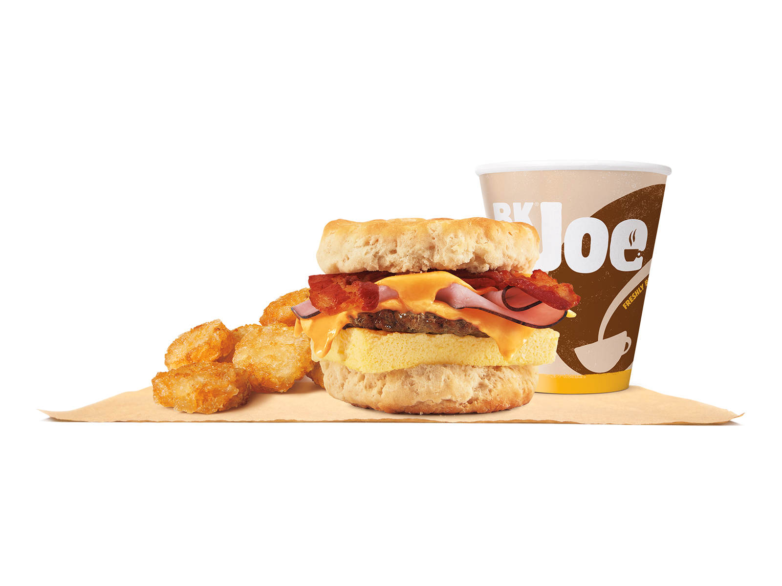Order Fully Loaded (TRIPLE) Biscuit Meal food online from Burger King store, Streamwood on bringmethat.com