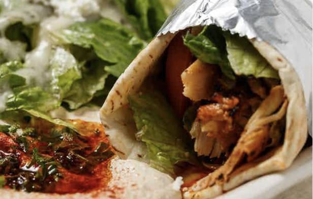Order Chicken Shawarma Sandwich food online from Albasha Greek & Lebanese Café store, Covington on bringmethat.com