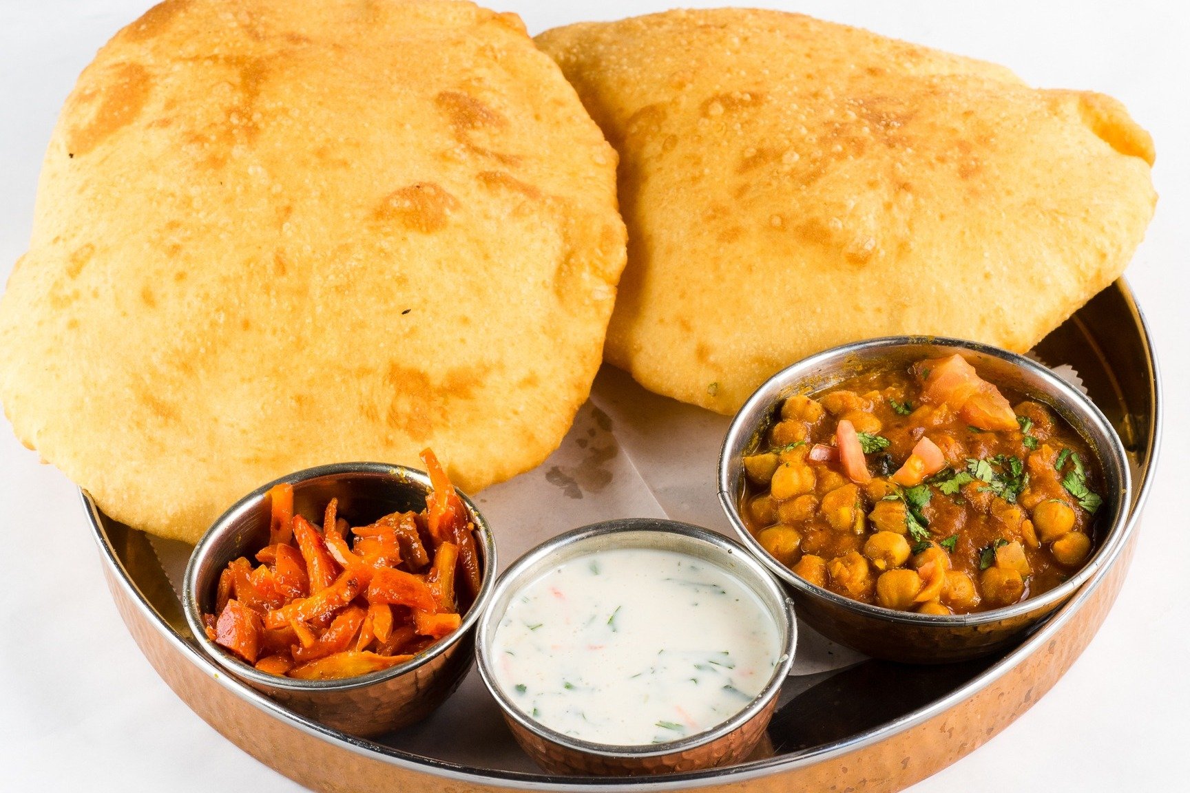 Order Chole Bhature (2 Pcs) food online from Delhi Diner store, Albany on bringmethat.com