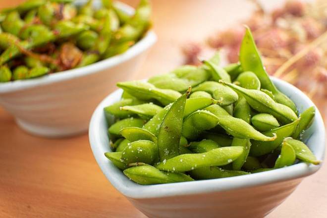 Order Edamame food online from Ginza Japanese Restaurant store, Houston on bringmethat.com