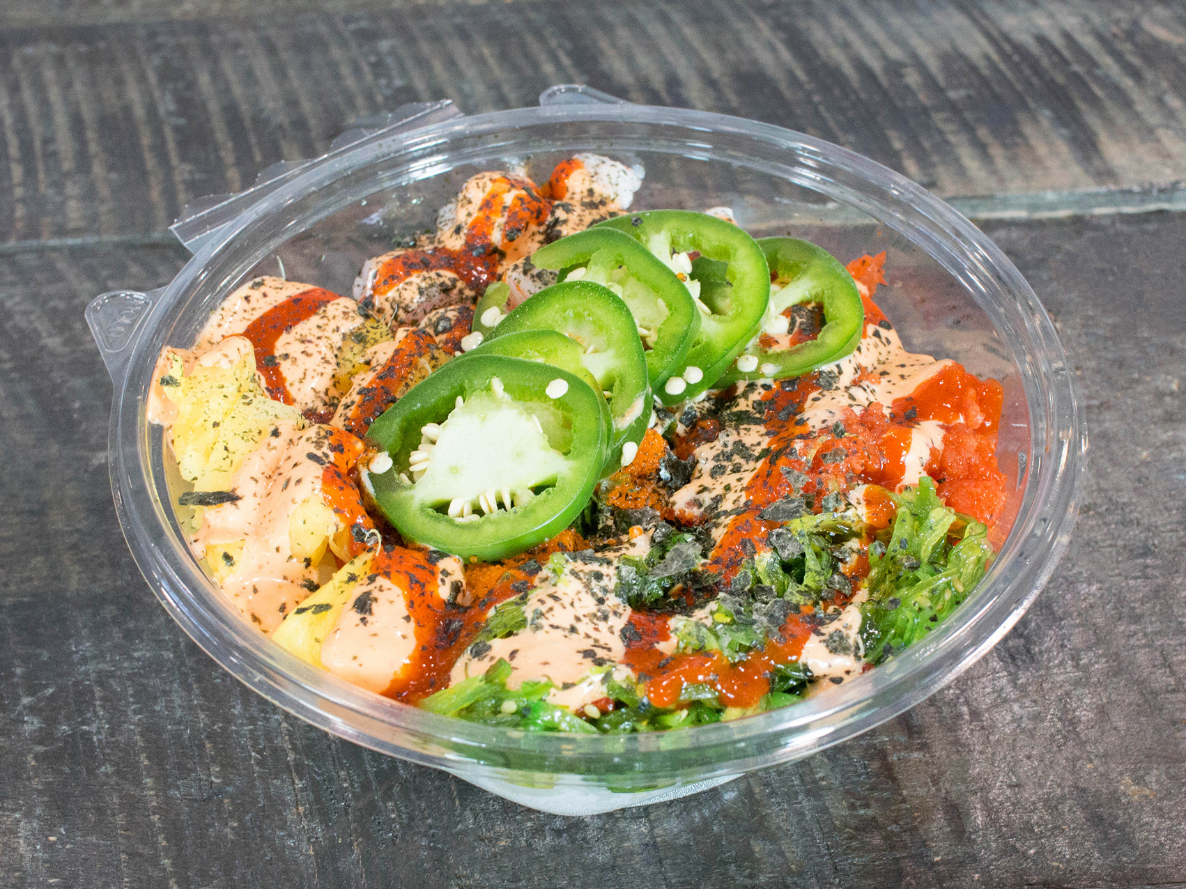 Order Volcano Poké Bowl food online from Sushi Remix store, Bay City on bringmethat.com