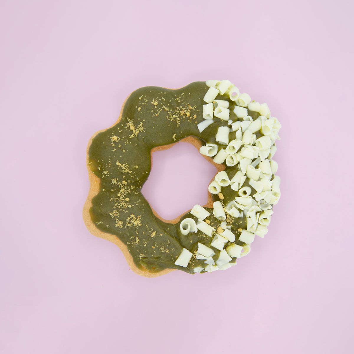Order Matcha White Chocolate Mochi Donut food online from Dot & Dough store, Monterey Park on bringmethat.com