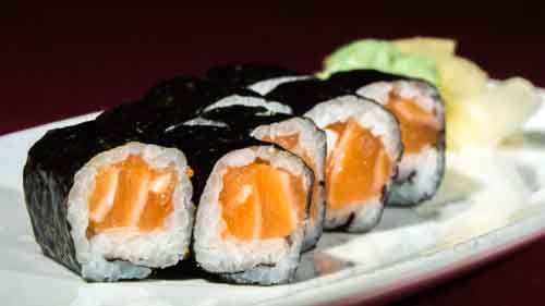 Order R8. Salmon Roll food online from Koyoma Sushi store, Albuquerque on bringmethat.com