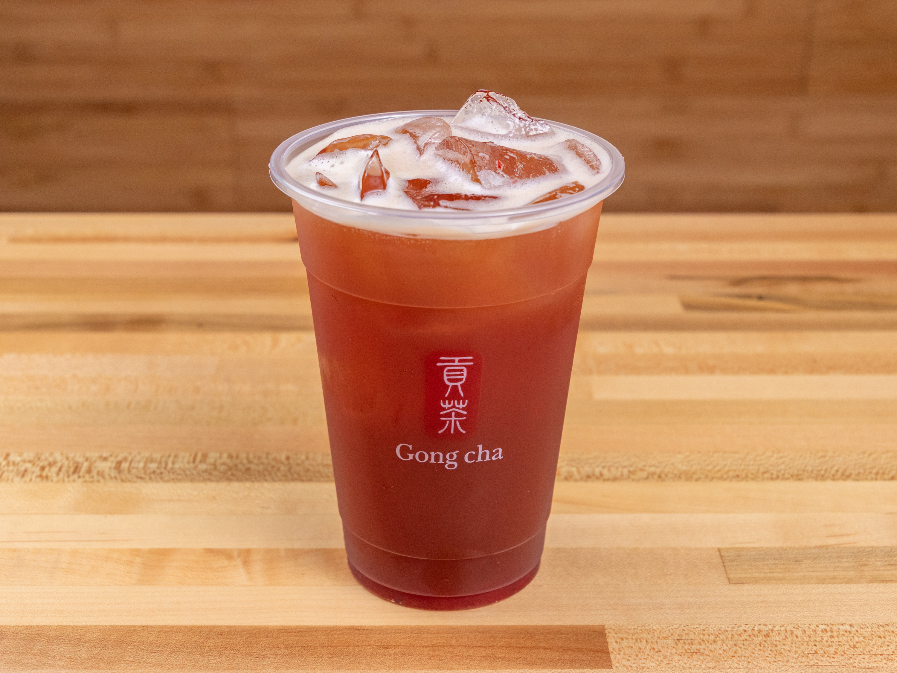 Order Cold Strawberry Black Tea food online from Gongcha Suwanee store, Suwanee on bringmethat.com