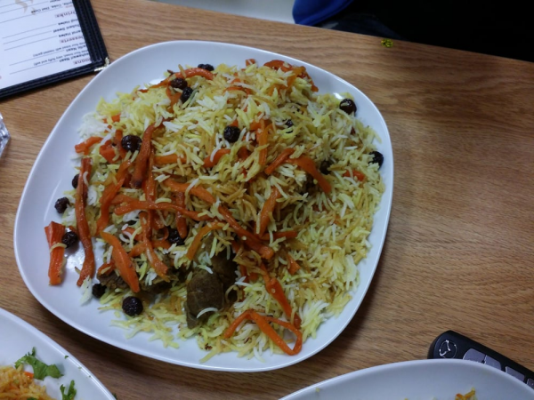 Order Chicken Kabab On Afghani Rice food online from Zafran Kabab Palace store, Charlotte on bringmethat.com