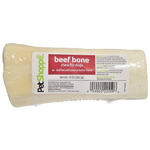 Order PetShoppe Beef Bone Chew for Dogs Peanut Butter - 8.8 oz food online from Walgreens store, Bellflower on bringmethat.com