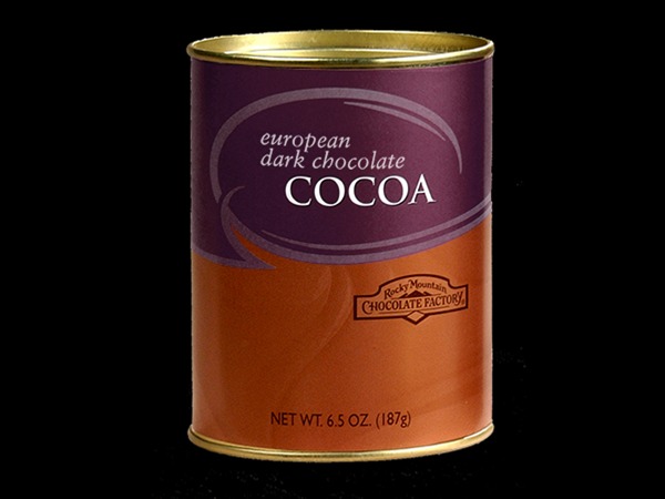 Order European Dark Chocolate Cocoa Tin food online from Rocky Mountain Chocolate Factory store, Salt Lake City on bringmethat.com