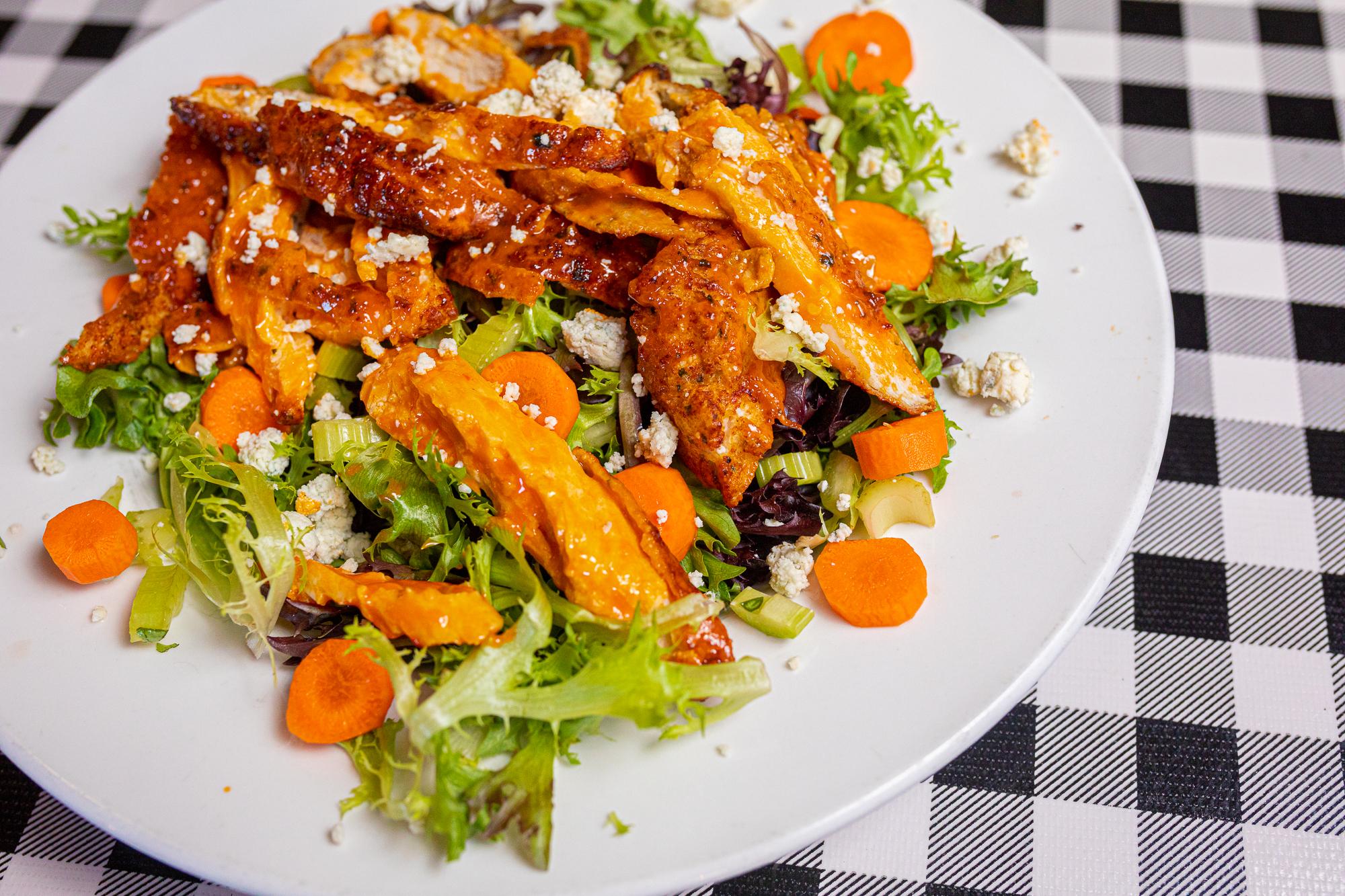 Order BUFFALO CHICKEN SALAD food online from Paninos store, Fort Collins on bringmethat.com