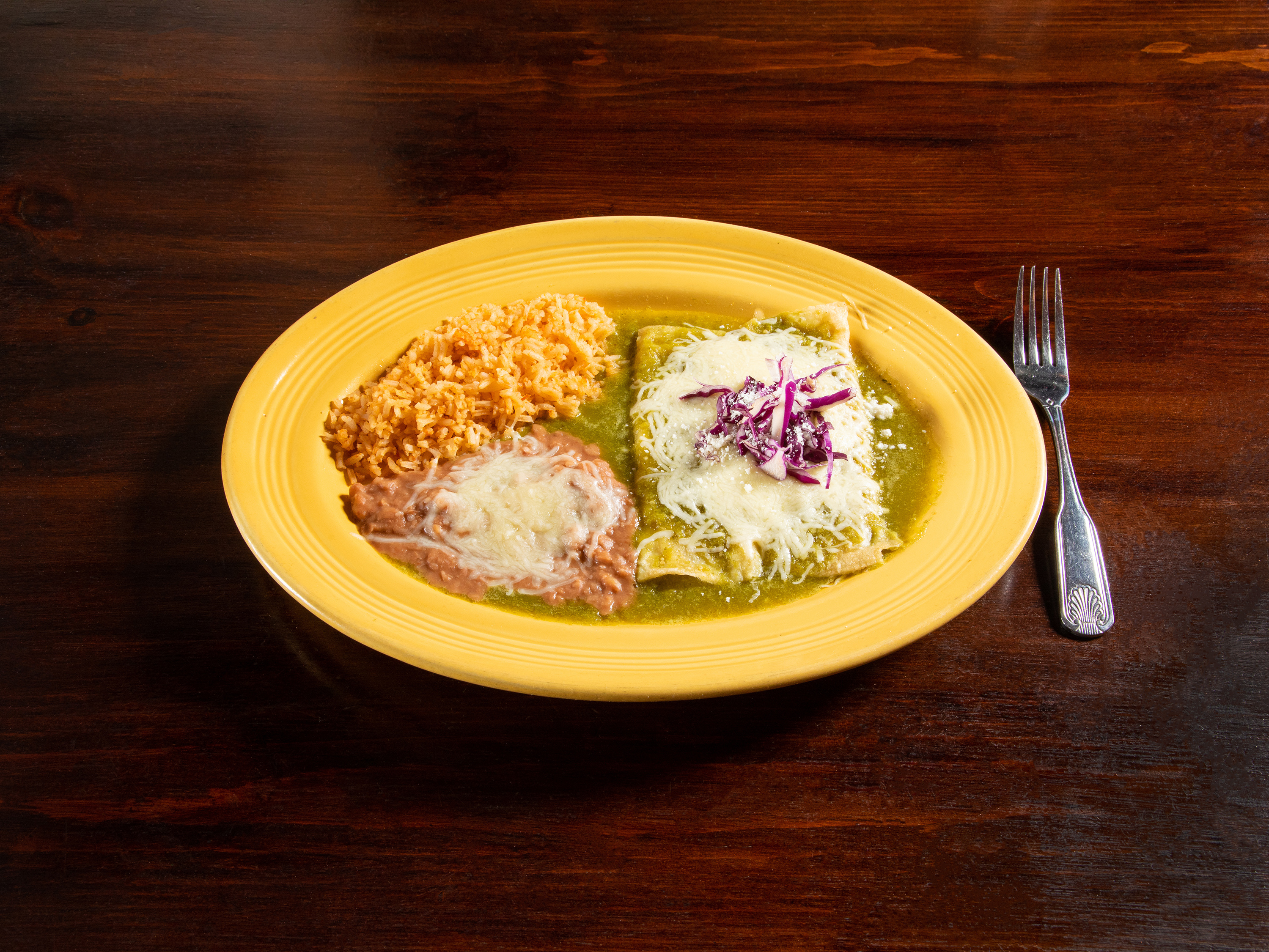 Order 1. Two Cheese Enchiladas Combo food online from Los Patios store, San Clemente on bringmethat.com
