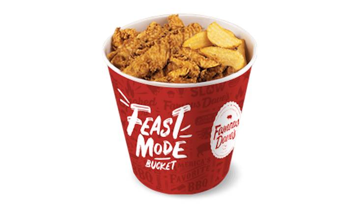 Order Chicken Strip Bucket food online from Famous Dave's - INDUSTRIAL store, Smyrna on bringmethat.com
