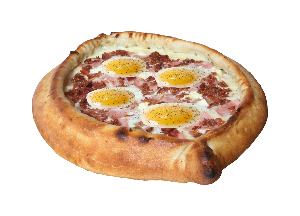 Order Ham and Bacon Egg Gandola Pizza food online from Big Mama's and Papa's Pizzeria store, Granada Hills on bringmethat.com