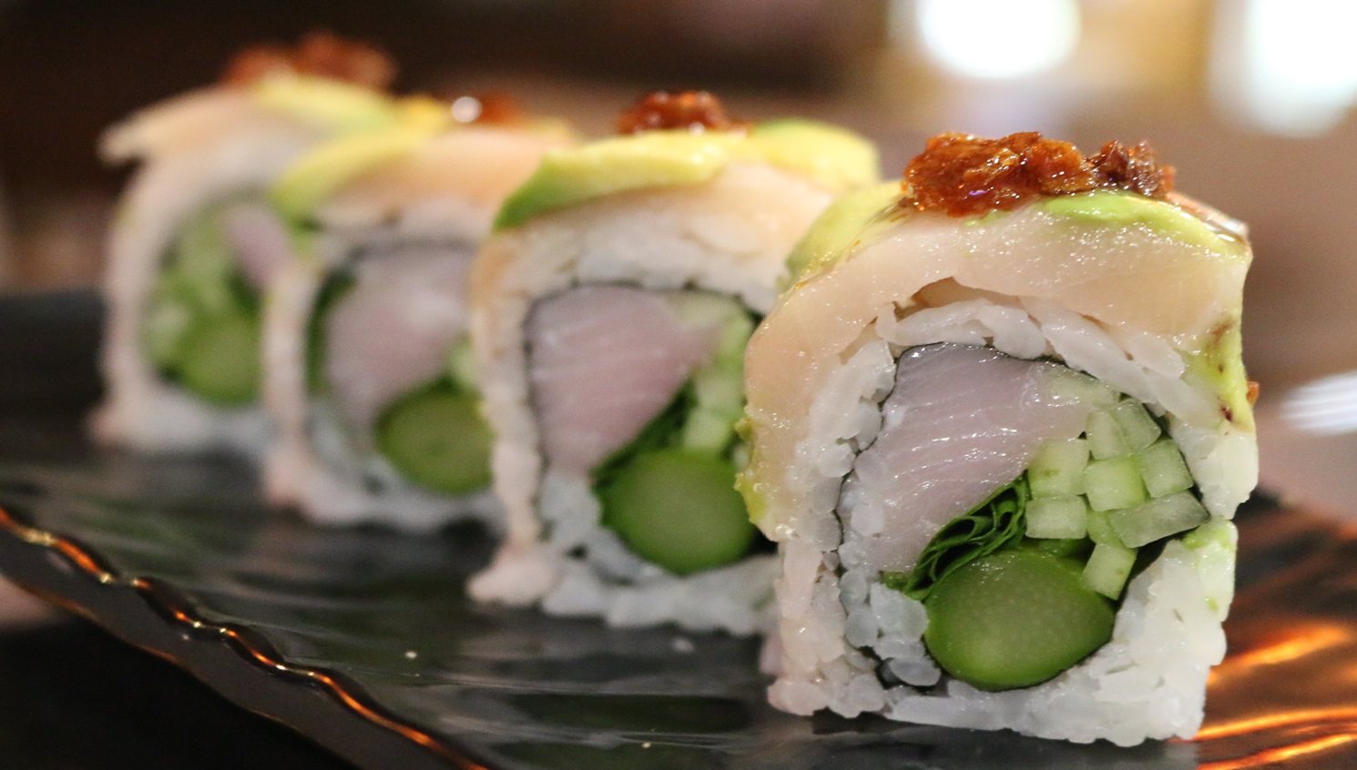 Order Anaconda Roll food online from Kaze Sushi & Hibachi store, Mesquite on bringmethat.com