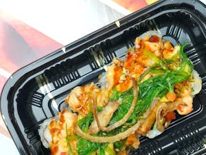 Order Dynamite Roll food online from Asuka Sushi Japanese Cuisine store, Mt Laurel Township on bringmethat.com