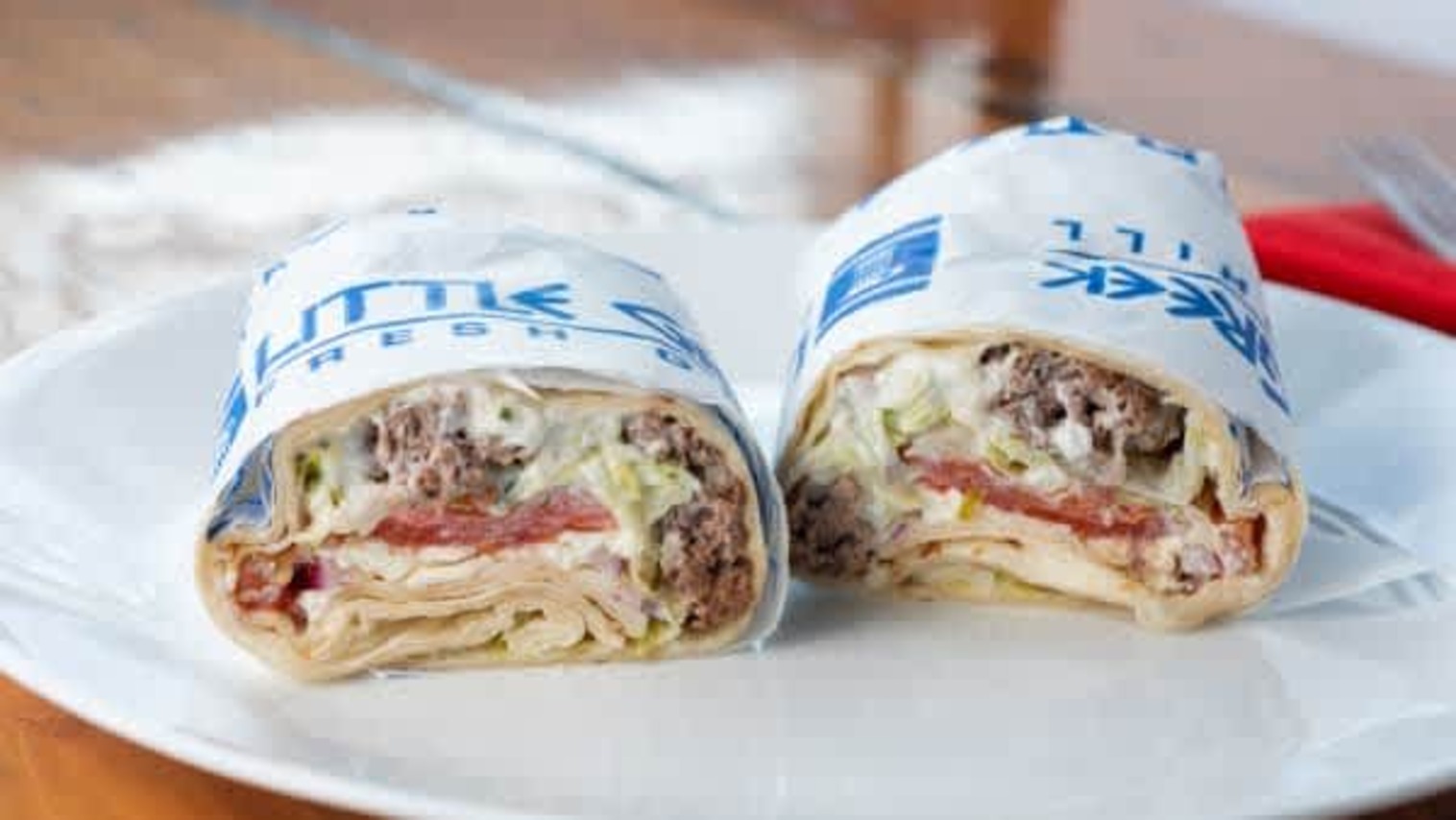Order GYRO WRAP food online from Little Greek Fresh Grill store, Youngstown on bringmethat.com