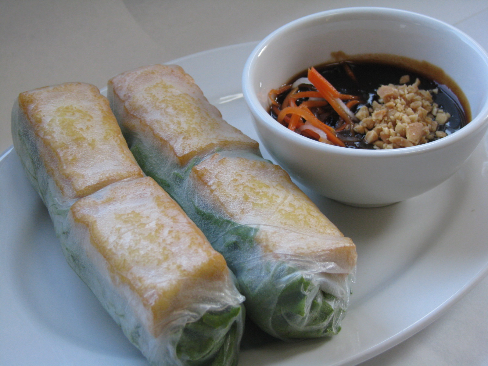 Order V02. Spring Rolls with Deep Fried Tofu (GCChay) food online from Pho Daily store, Long Beach on bringmethat.com